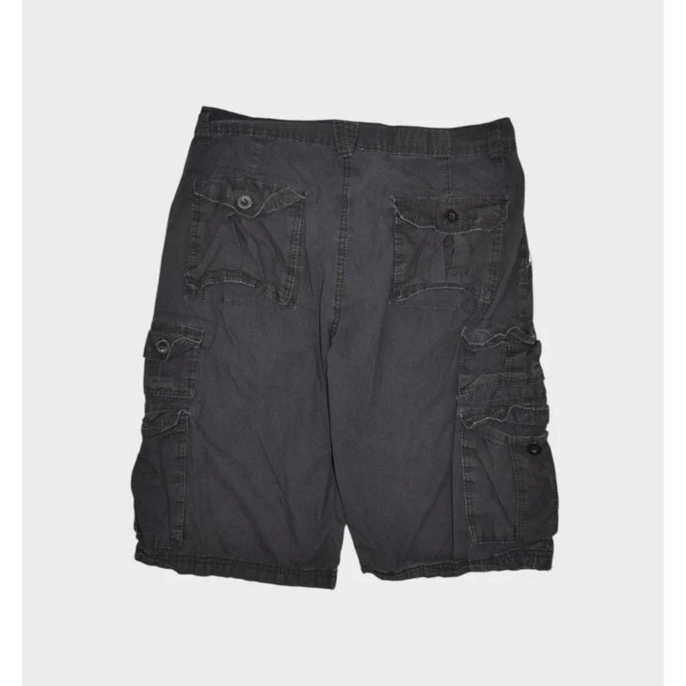Southpole Shorts Mens 32 Black Cargo Baggy Relaxed Fit 12